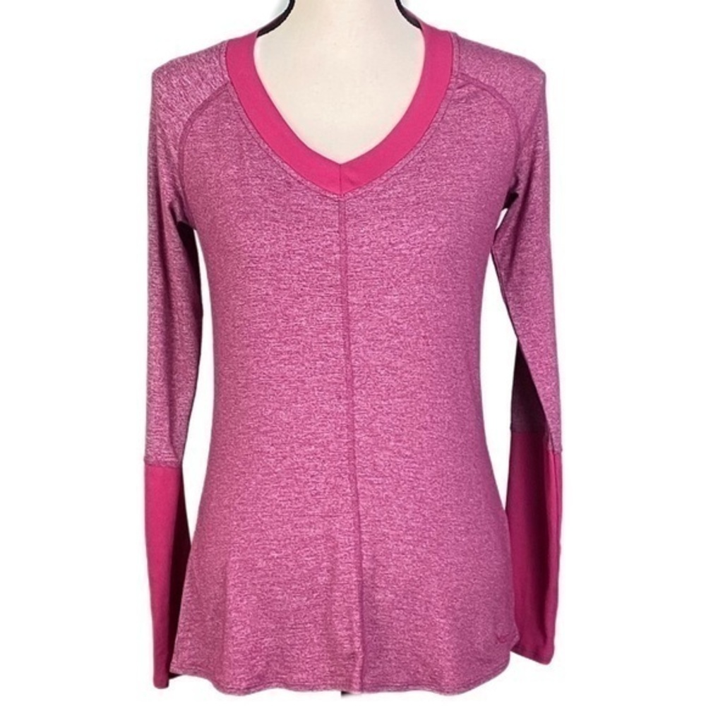 MARMOT “JAYLA” heather pink activewear long sleeve top, UPF 30. Size Small. EUC